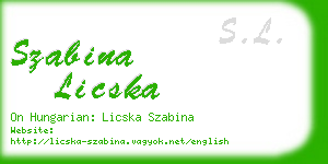 szabina licska business card